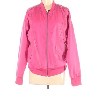 Diesel Pink Studded Moto Perforated leather jacket zip up women’s medium